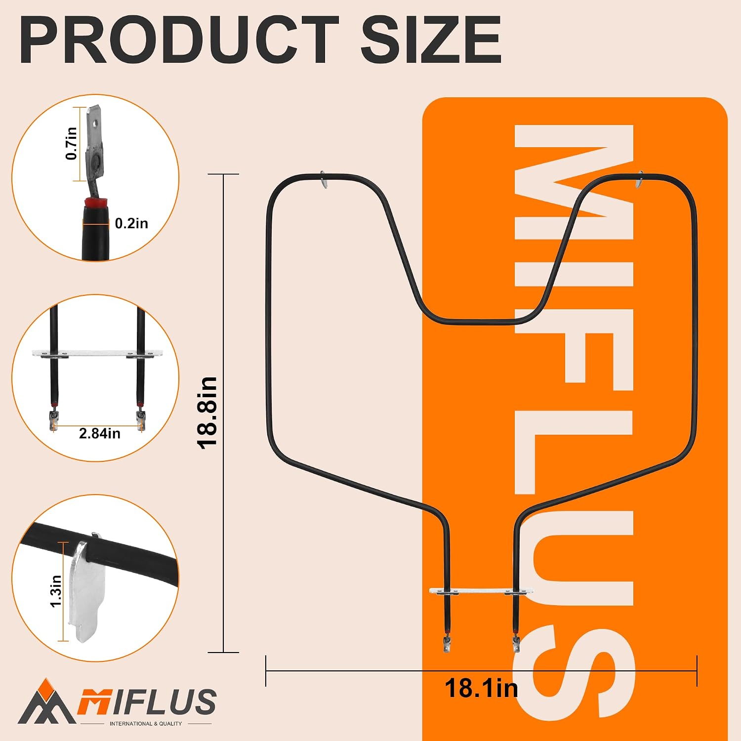 WB44T10010 Oven Bake Element Compatible for GE Oven Replacement Parts/GE Oven Heating Element/GE Oven Heating Element Replacement by MIFLUS